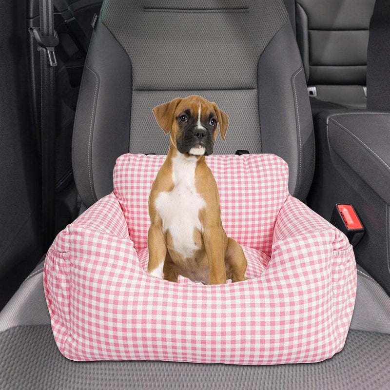 ويوبلز مقعد داعم للكلاب - مقعد سيارة للكلاب الصغيرة أو القطط، سرير سفر للحيوانات الأليفة مع جيوب تخزين جانبية، قفص أمان للكلاب مناسب لجميع أنواع المركبات - Image 5